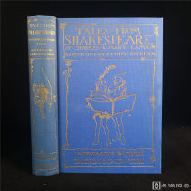 27年兰姆《莎士比亚故事集》，鬼才拉克姆神秘与奇幻插图，蓝色布面精装