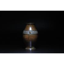 斑紫銅鳳鳥紋飾花瓶，大正/昭和（1912-1989）