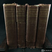 《英语文学一份关于图谱的记录》1905年由he macmillan company出版，硬精装，四卷全。大量彩色与黑白插图间杂其中。毛边。