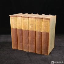 约1900年，英国著名传记作家鲍斯韦尔巨作《塞缪尔·约翰逊传》（全6卷），漆面精装