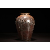 大正时期，銅製甕垂文花瓶。
