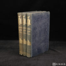 1855年，《欢乐与奇迹神话与鬼故事集》（全3卷），20余幅手绘插图，压花纹漆布装帧，书脊烫金