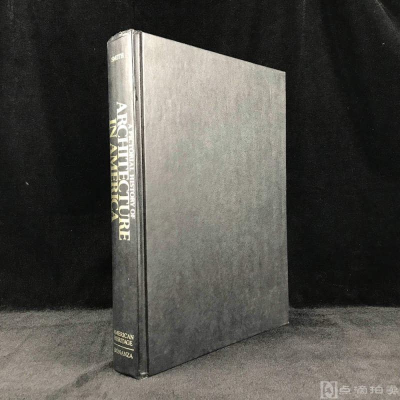 重6斤大开本！1976年，《美国建筑图史》（全2卷合订本），配大量照片，漆面精装