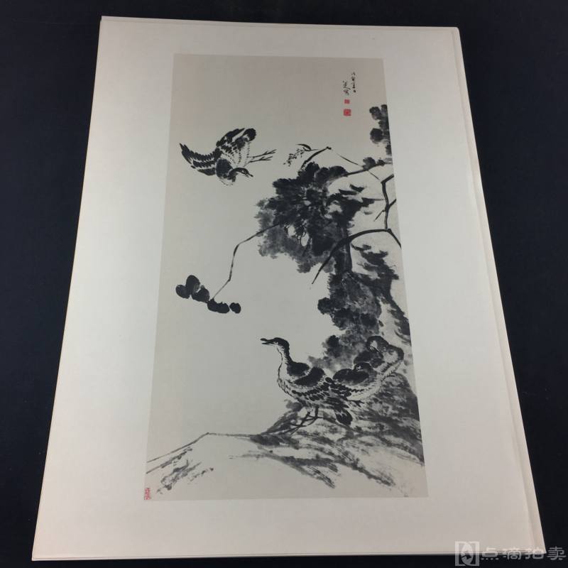 香港八十年代出版70张中国画四开大张珂罗版彩印画面印制精良，效果逼真！！！