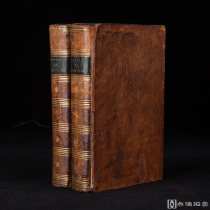 签名本！含10幅铜版画！1797年巴黎出版《克雷比隆的作品》2册全，牛犊皮革精装，书脊烫金压花
