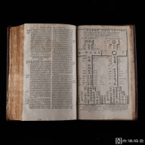 大量稀见雕版画！1685年《圣地入口》1册全，距今330余年 真皮精装 竹节背 厚册大开本 中文十字架