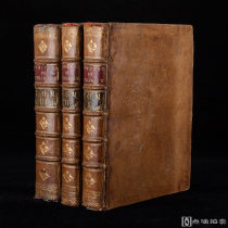 带藏书票！1764年《弗兰齐斯科·彼特拉克回忆录/》3册全，原真皮装帧，竹节背，精装厚本