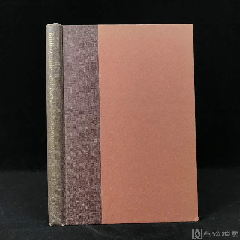 1936年，爱德华·纽顿《版本学与伪版本学》，漆布脊精装