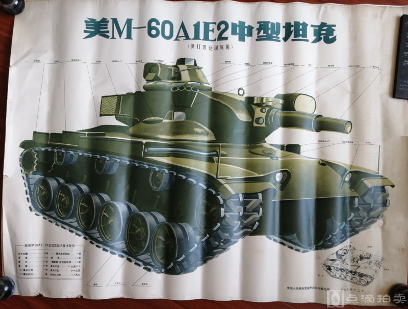 文革时期坦克挂图。