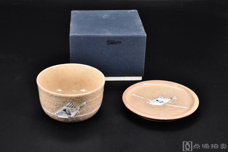 （P7529）日本传统工艺陶瓷器《茶具》原盒一套 开片