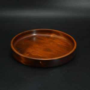 大尺寸《日本传统工艺漆器》一件 漆盘 圆盘 盛盘 天然木木胎漆器 
