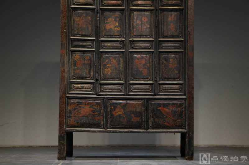 大漆经柜，，，木质，楠木，尺寸，132-186-55-品相如图，茶楼，会所，摆设，