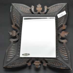 《日本购回镜子》一件 木质边框 方镜单面