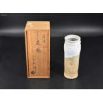 瑞峰作《日本萩烧花瓶》原盒一件 日本传统工艺陶瓷器