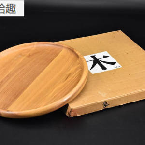 《日本传统工艺漆器》原盒漆盘一件 木胎漆器 