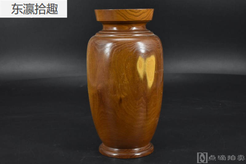 《日本传统工艺漆器》一件 漆器花瓶 木胎漆器 