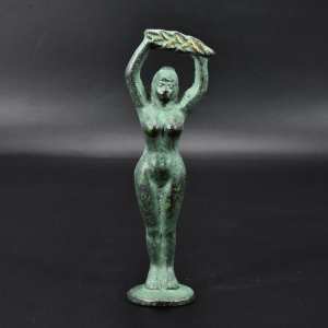 日本购回《女性摆件》一件 铁制 女性人体雕塑样