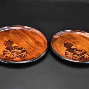 《日本传统工艺漆器》圆盘一套两件全
