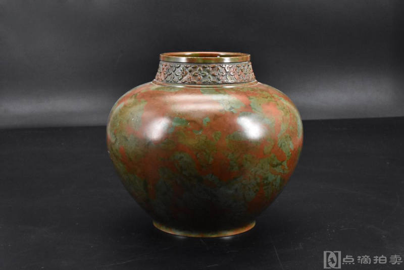 《日本铜花瓶》 精美花瓶一个 铜制花瓶