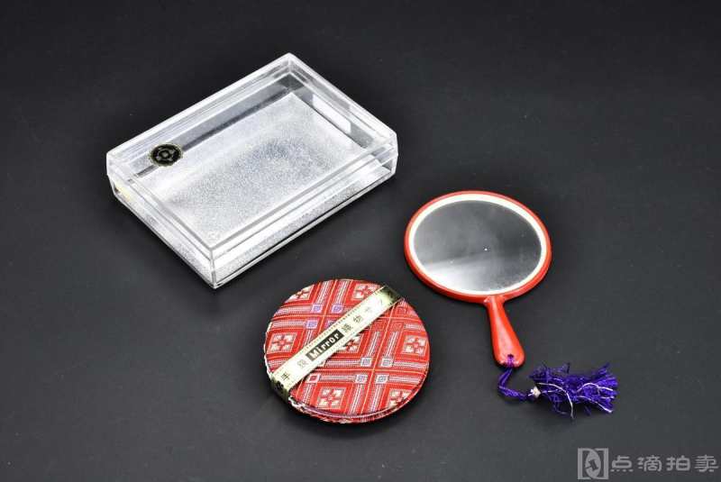 日本购回《日本老西阵织手镜》原盒一件 