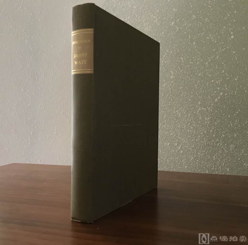 1856年 《瓦特传》1册全。稀少，16幅插图，含多幅珍贵插图（详见文字），漆布外封，上口刷金。