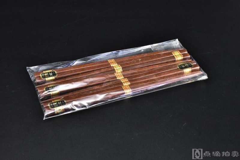 日本购回《高级铁木筷子》原护封一套五双全 未使用