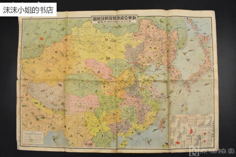 史料《新东亚资源开发解说地图》彩色双面1张