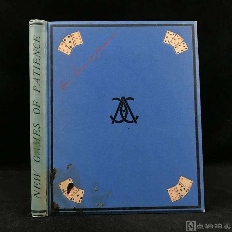 1887年 耐心的游戏：纸牌玩法图解 配大量插图 漆布精装18开