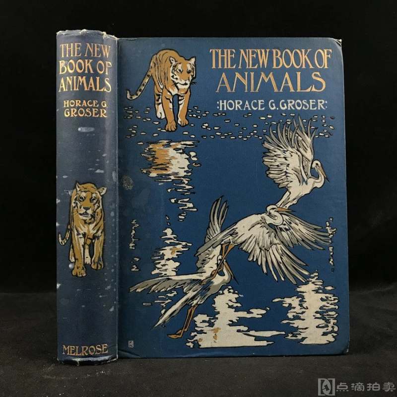 1908年 动物之书 8幅彩色与近百幅黑白插图 漆布精装16开