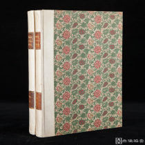 英国伦敦1824、1825年出版《英国学院和教堂景观》 拼皮精装2册2卷 书口刷金 内有大量插画