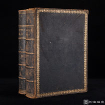 英国伦敦1880年J. S. Virtue & CO.,出版《莎士比亚全集/The Works of Shakspere》 殿版 真皮精装 2厚册 书口刷金 内收金属版画41幅