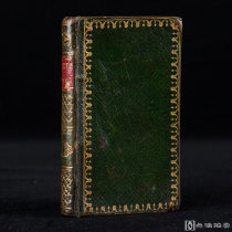 法国19世纪中期罗库尔(Raucourt)初版  原始绿色真皮装帧 《Nouvelles Étrennes Spirituelles》宗教书籍 真皮精装 书口刷金
