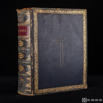 内收金属版画40余幅！英国伦敦1880年代出版《圣经/The Holy Bible》真皮精装 书口刷金 1厚册 George Henry and CO.