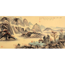 唐人诗意图  尺寸约为69×136cm  纸本镜心