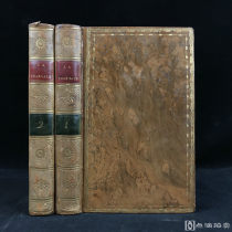 1796年，古罗马诗人卢坎史诗《法沙利亚》（全2卷），10幅原品版画插图，全真皮精装，环衬烫金压花，书口三面鎏金