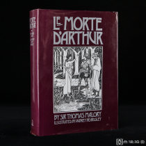 英国赫特福德郡1985年Omega Press出版 《亚瑟王之死/Le Morte d’Arthur》 精装 书口刷灰  比亚兹莱插画