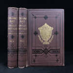 1878年，《英国陶瓷艺术》（全2卷），近2000幅版画插图，漆布精装16开，封面书脊烫金压花