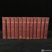 袖珍本，1903年，《莎士比亚作品全集》（全12卷），牛津大学出版，全真皮软面装，标题烫金，书口鎏金
