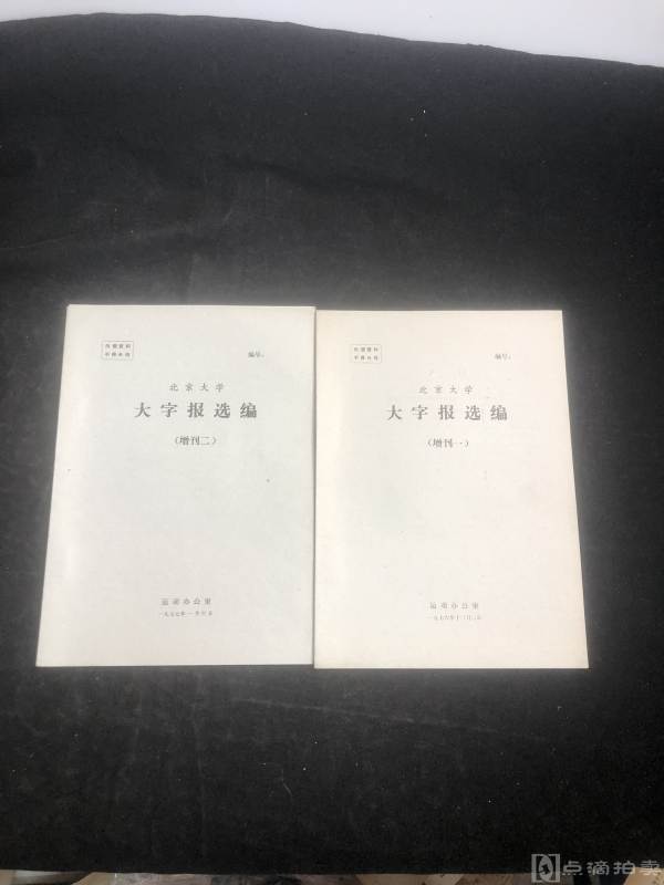 文革时期北京大学大字报选编增刊2本如图品相不错