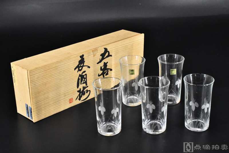 《KAMEI GLASS日本龟井玻璃杯》原盒一套五件全