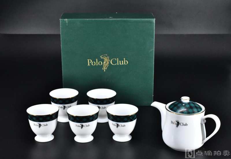 日本购回 英国《Polo Club保罗陶瓷茶具》原盒一套全