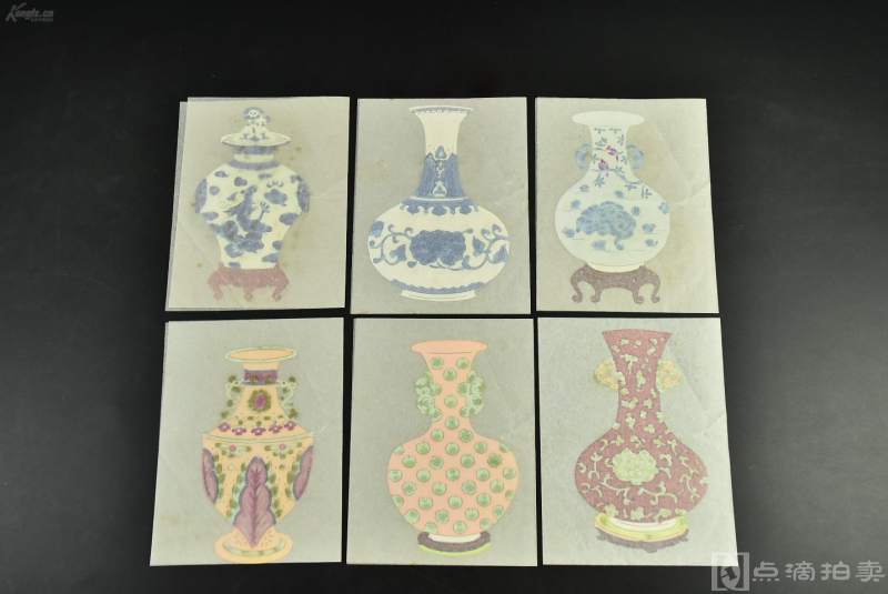 《中国剪纸》6张 花瓶图案