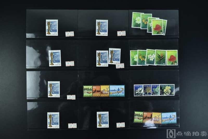 （VD4944）《日本邮票》日本发行彩色邮票12张卡片 包括30张邮票