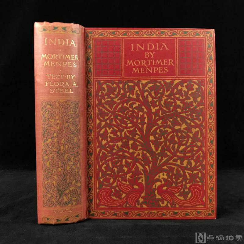 1912年，《印度风物志》，75幅彩色插图，漆布精装