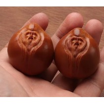 印尼大橄榄手工雕刻【寿星】老油核雕刻寿星公